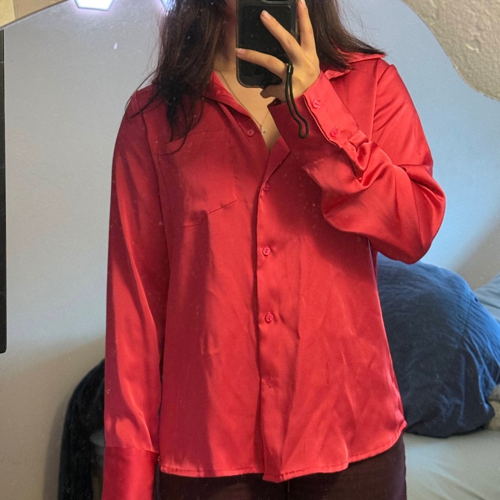 Bloomingdales pink button down